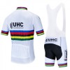 Set Fietsshirt + Korte Koersbroek 2020 UHC UCI World Champion N001